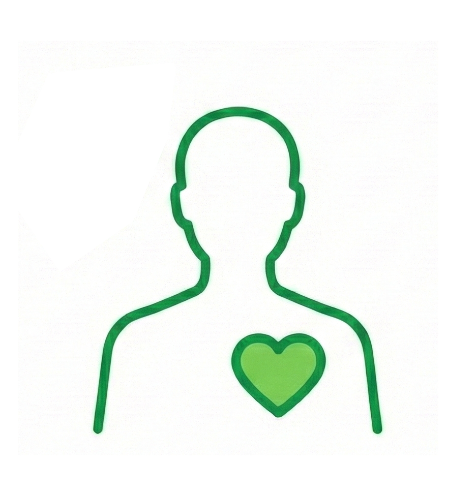 Icon representing understanding body signals — listening to hunger, thirst, fatigue, and emotion