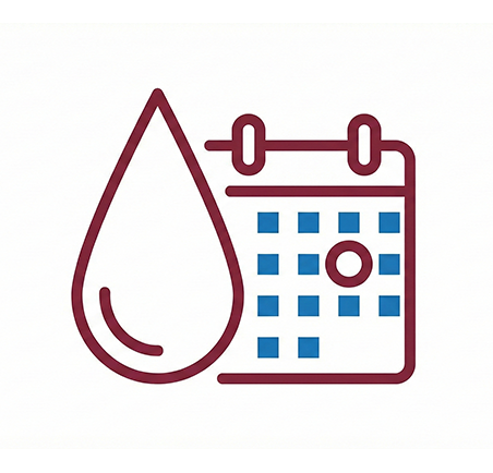 Icon representing menstruation — menstrual health, PMS, PCOS, and gender-inclusive period education