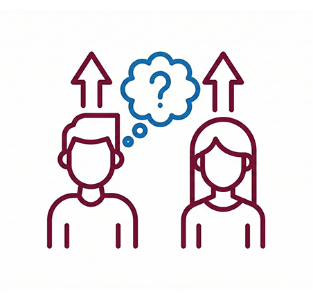 Icon representing puberty — physical and emotional changes in adolescents